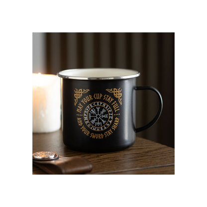 Viking Compass Enamel Mug