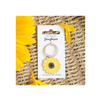 You Are My Sunshine Sunflower Keyring
