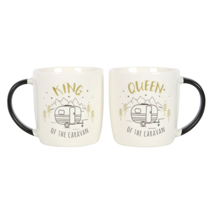 King and Queen Couples Caravan Mug Set
