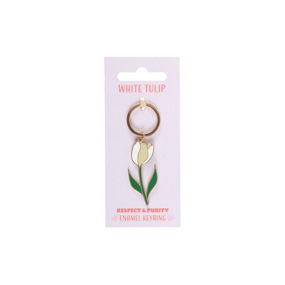 White Tulip Keyring