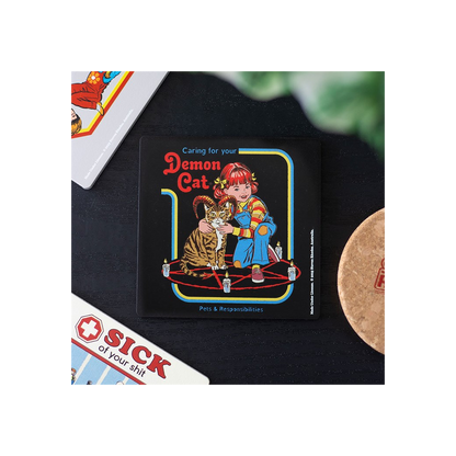 Demon Cat Coaster by Steven Rhodes