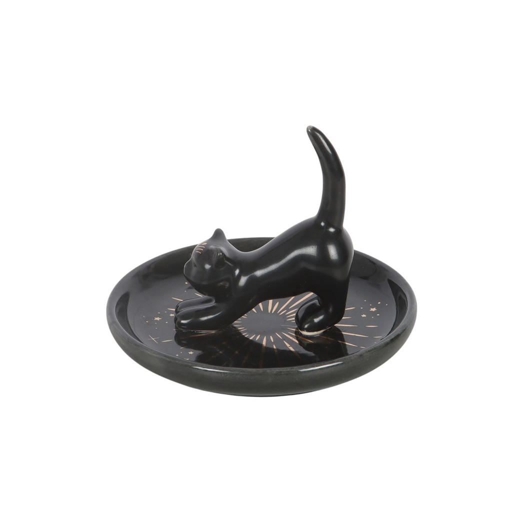 Black cat trinket dish 3