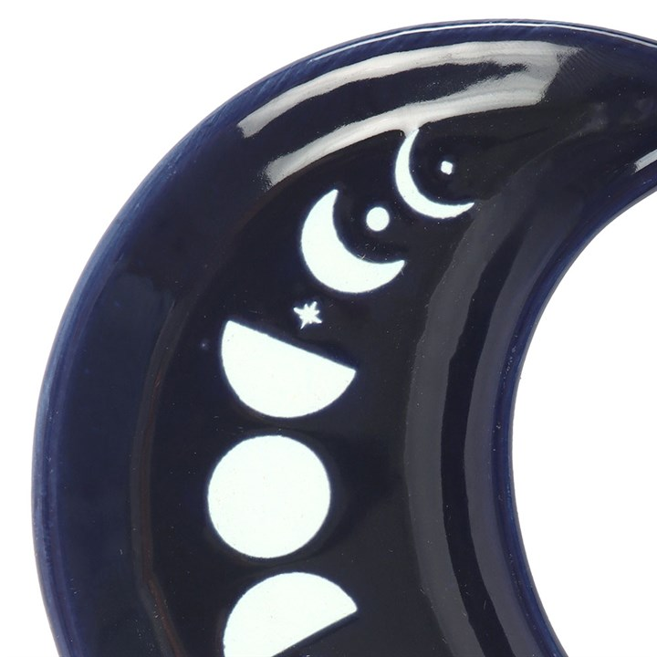 Blue Moon Phase Crescent Moon Trinket Dish