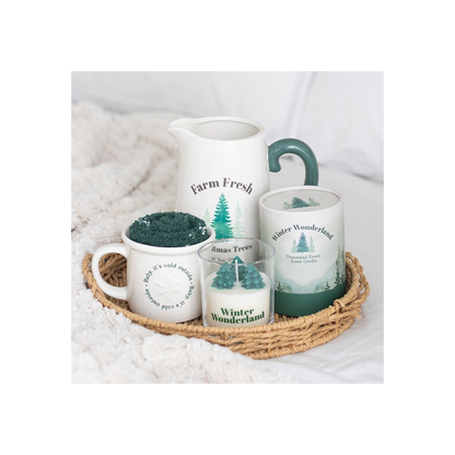 Farm Fresh Christmas Trees Ceramic Flower Jug