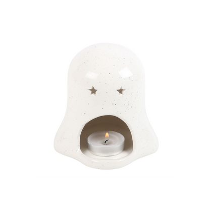 Ghost Shaped Tealight Candle Holder with Pumpkin