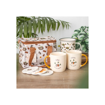 Camping Print Enamel Mug