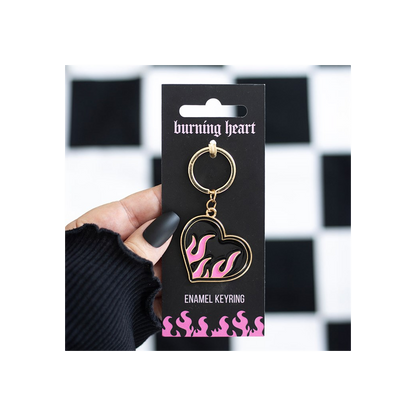 Burning Heart Keyring