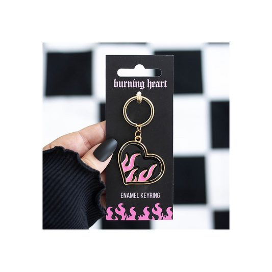 Burning Heart Keyring