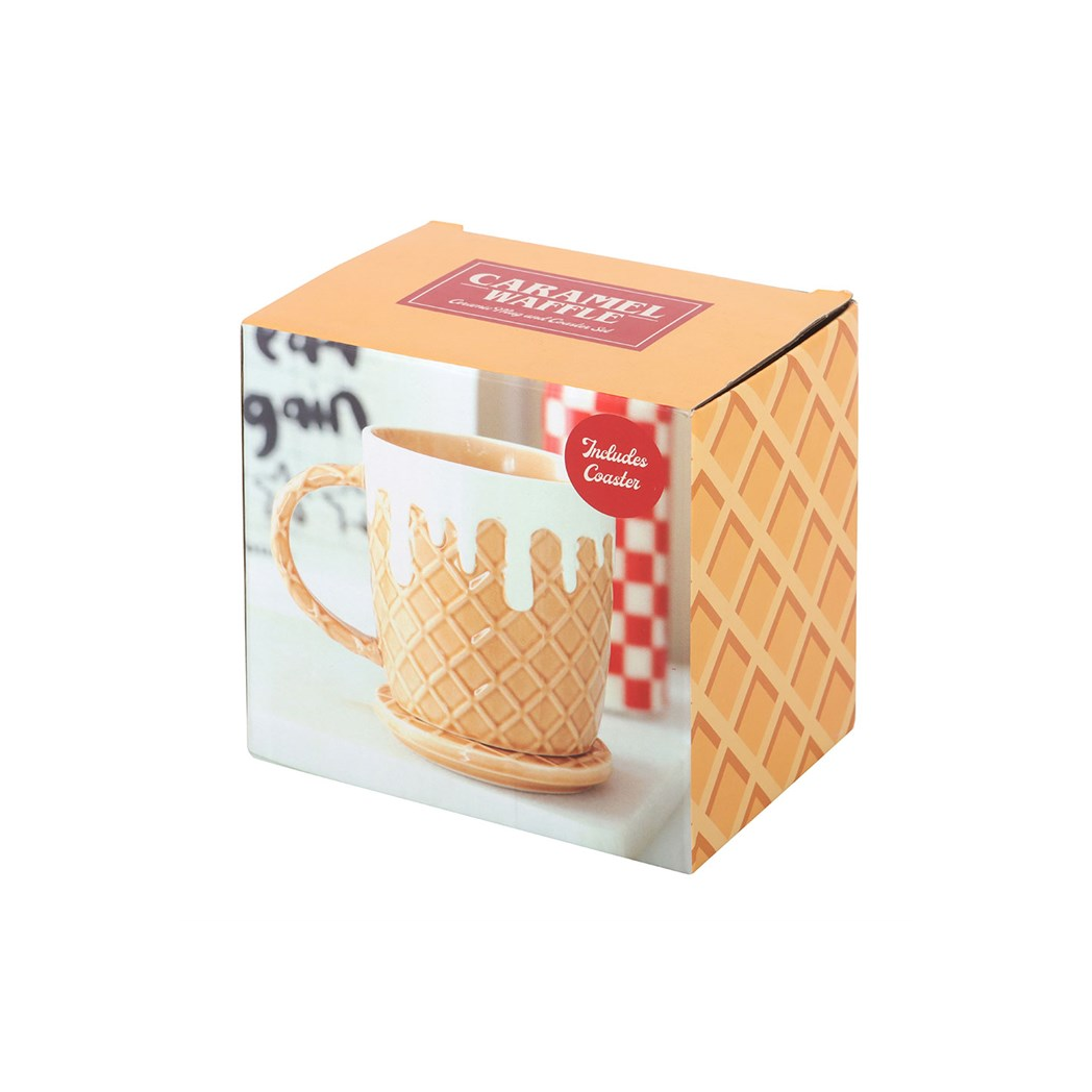 Waffle Mug and Coaster Set