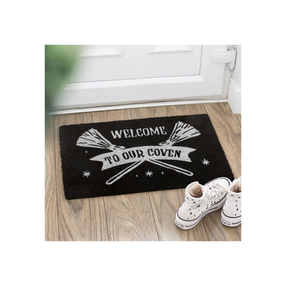 Black Welcome to Our Coven Doormat