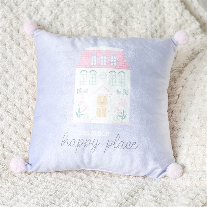 This Is Our Happy Place square cushion