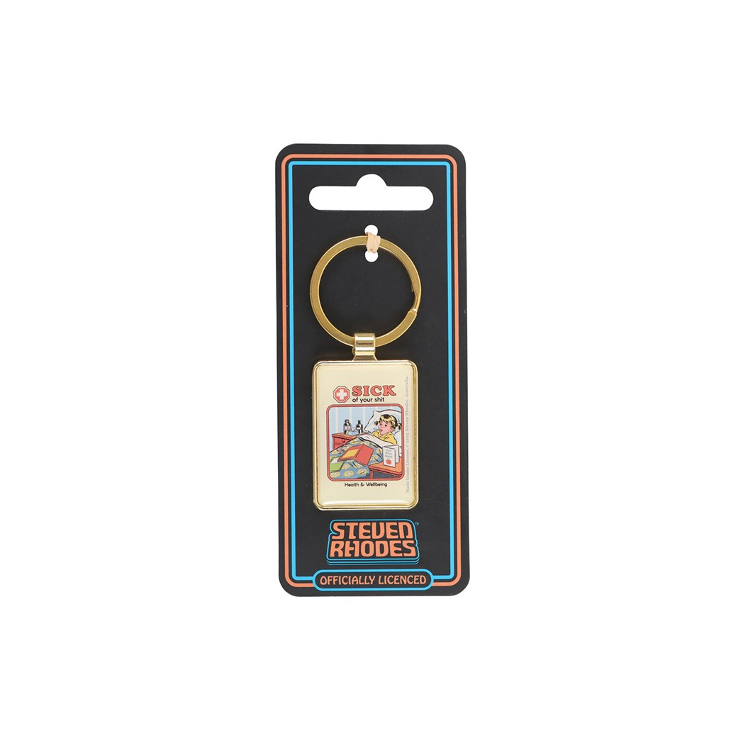 Sick of Your Shit Keyring by Steven Rhodes