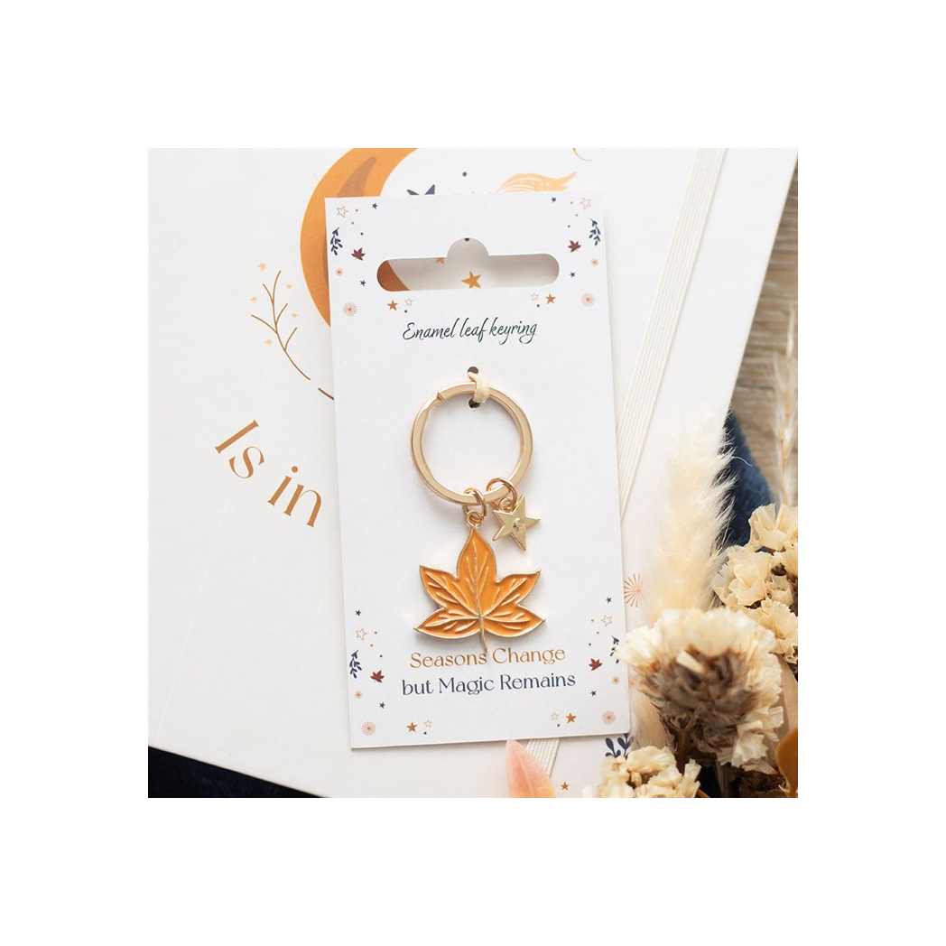 Autumn Magic leaf keyring