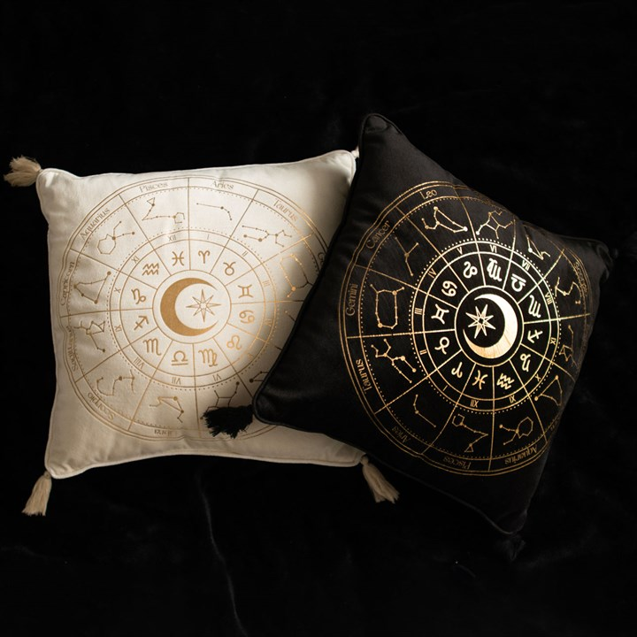 Off white astrology wheel cushion – photo 5