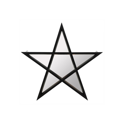 Black Framed Pentagram Mirror