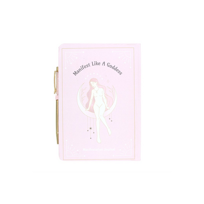 Goddess Energy A5 Manifestation Journal and Rose Quartz Crystal Pen
