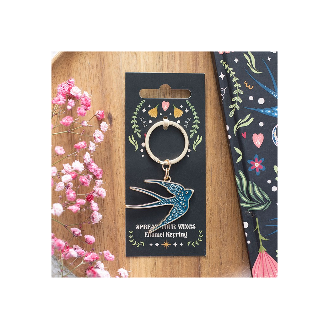 Spread Your Wings swallow keyring