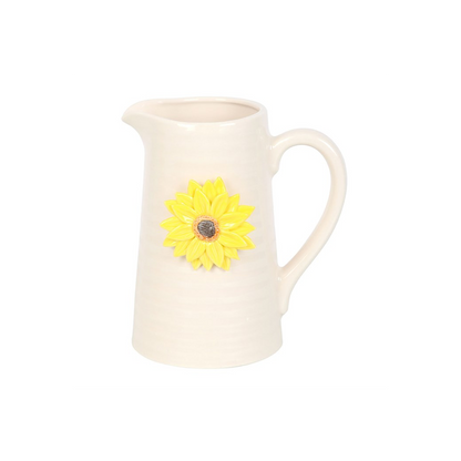 Hello Sunshine Ceramic Flower Jug with 3D Sunflower