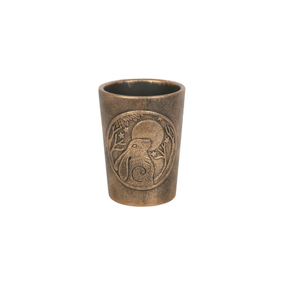 Moon Gazing Hare  Bronze Terracotta Plant Pot by Lisa Parker