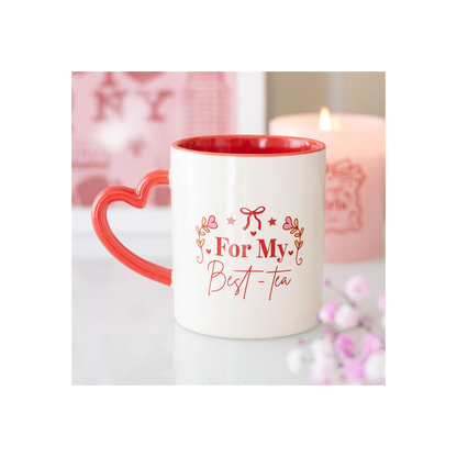 For My Best-Tea Mug with Heart Handle