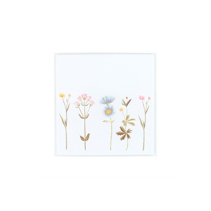 Floral Glass Coaster Set