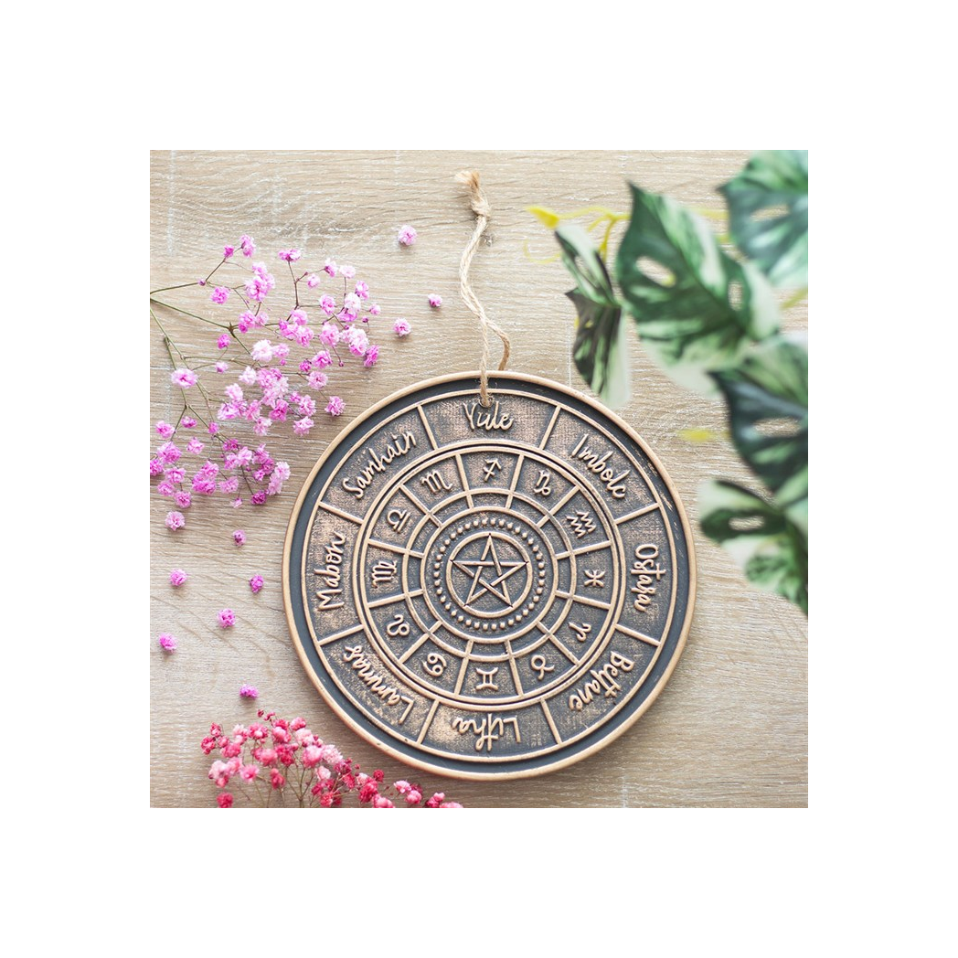 Bronze Wheel of the Year terracotta plaque