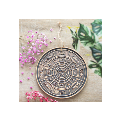 Bronze Wheel of the Year Hanging Terracotta Plaque