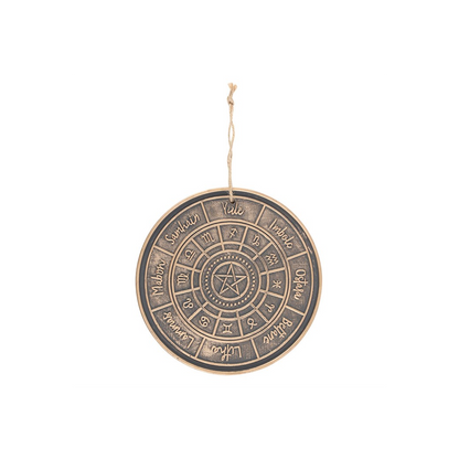 Bronze Wheel of the Year Hanging Terracotta Plaque