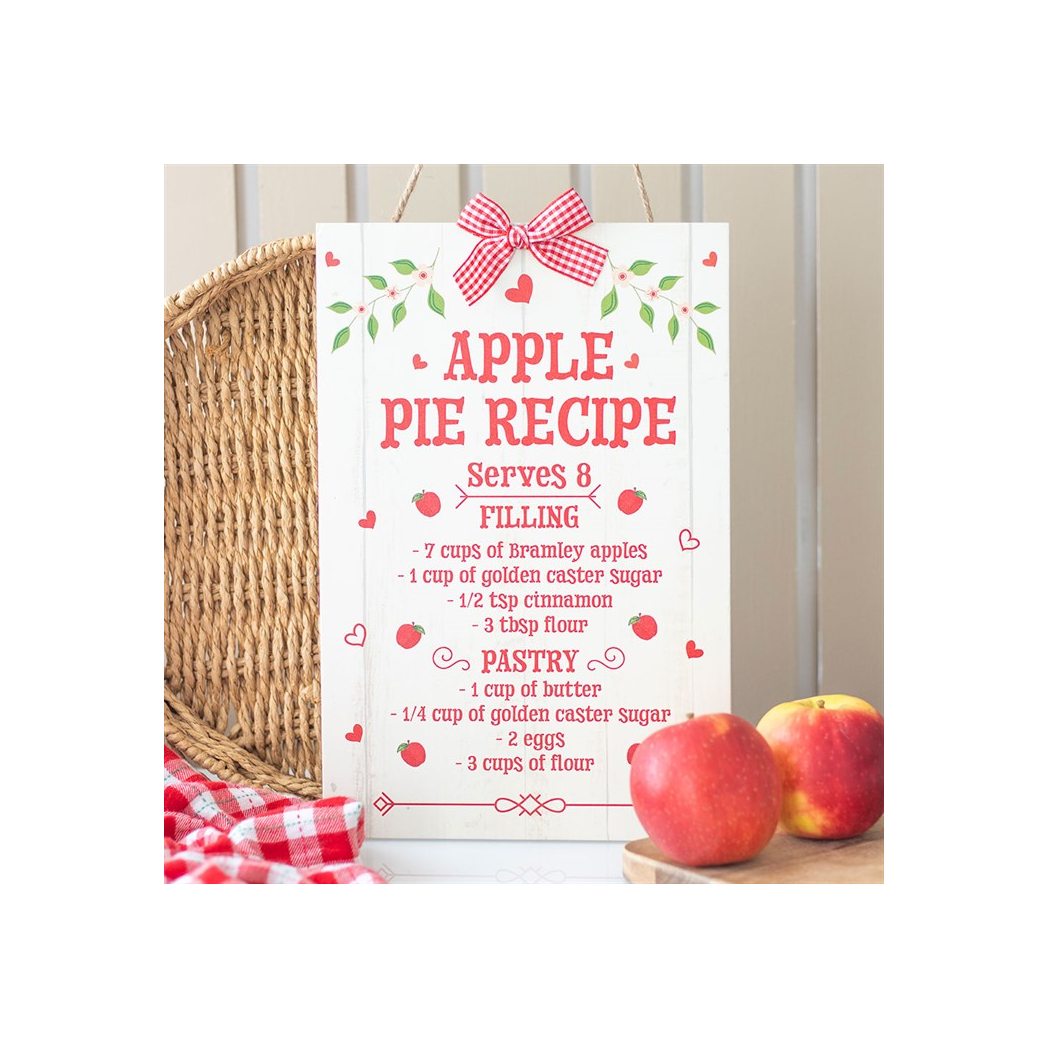 Autumn Skies and Apple Pies hanging sign