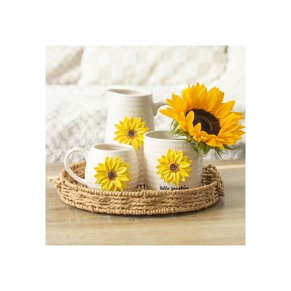 Hello Sunshine Plant Pot with 3D Sunflower