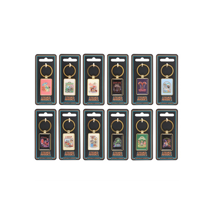 Set of 12 Enamel Keyrings by Steven Rhodes