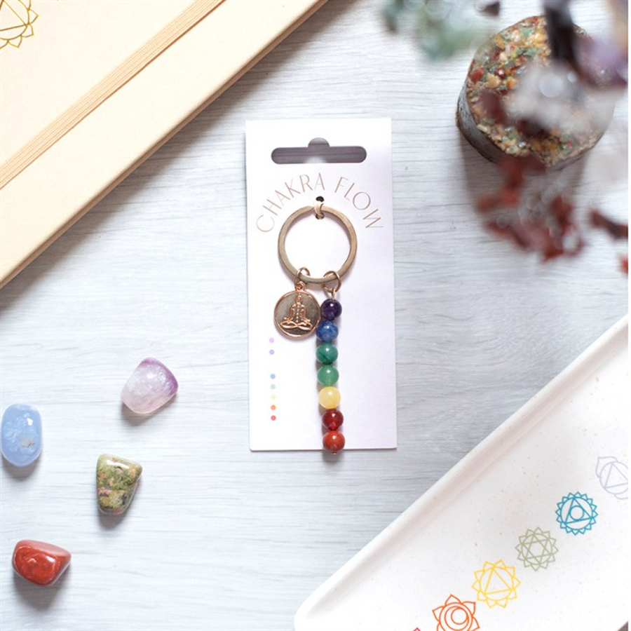 Chakra Flow Beaded Keyring