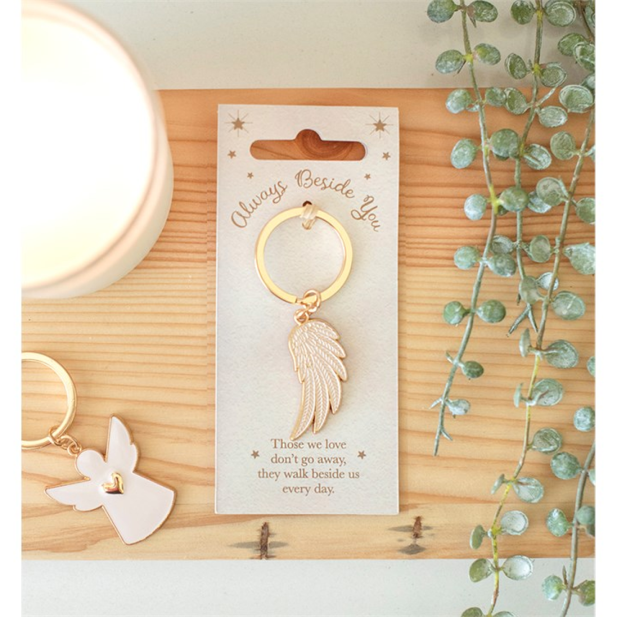 Angel wing keyring