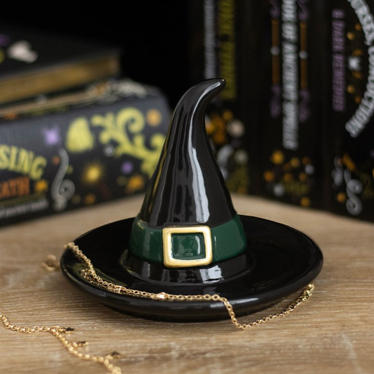 Black witch hat trinket dish