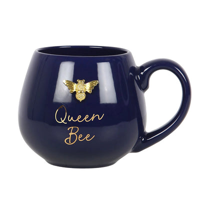 Queen Bee Navy Rounded Mug in Gift Box