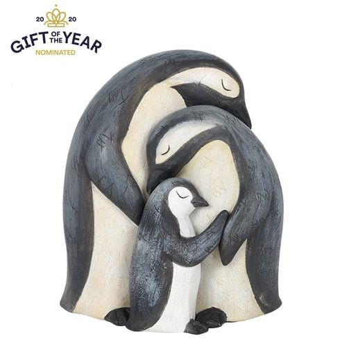 Penguin family ornament