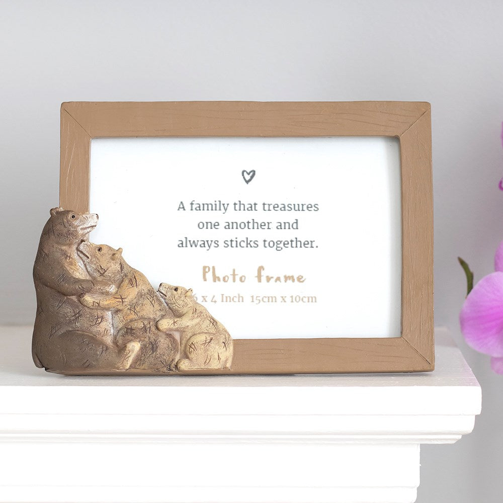 Bear family photo frame
