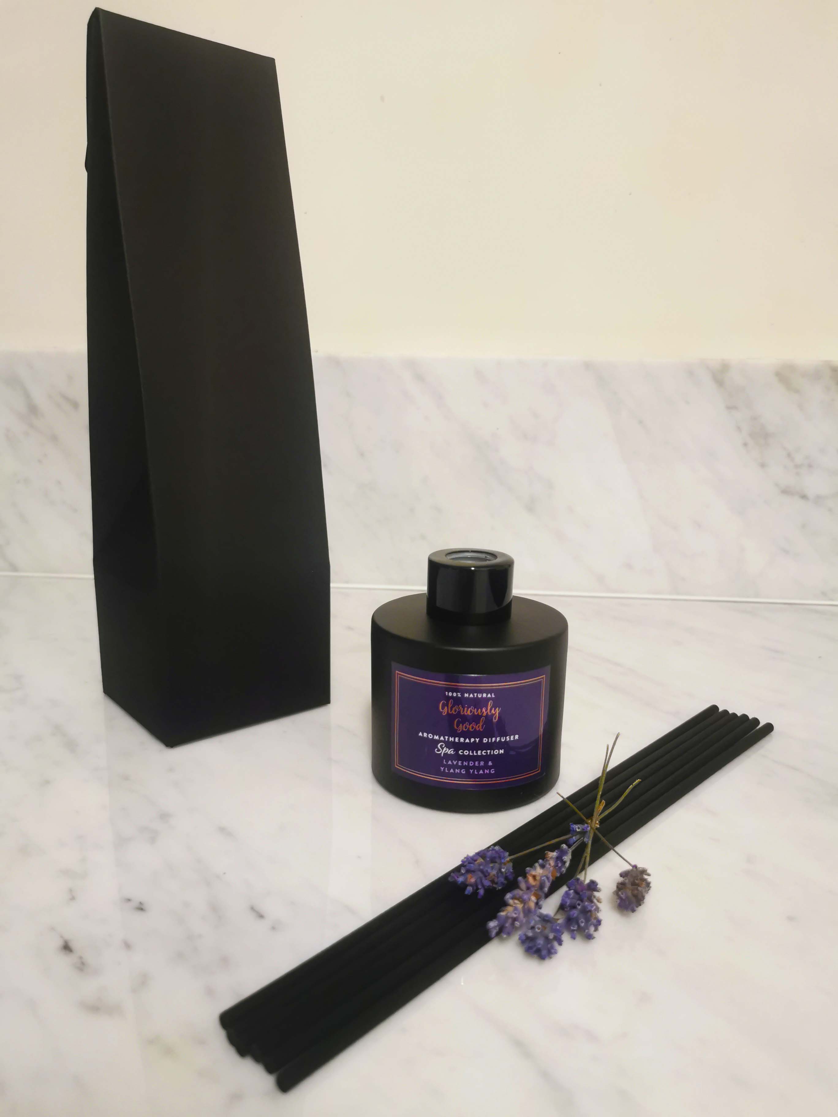 Lavender & Ylang Ylang Satin Black Reed Diffuser