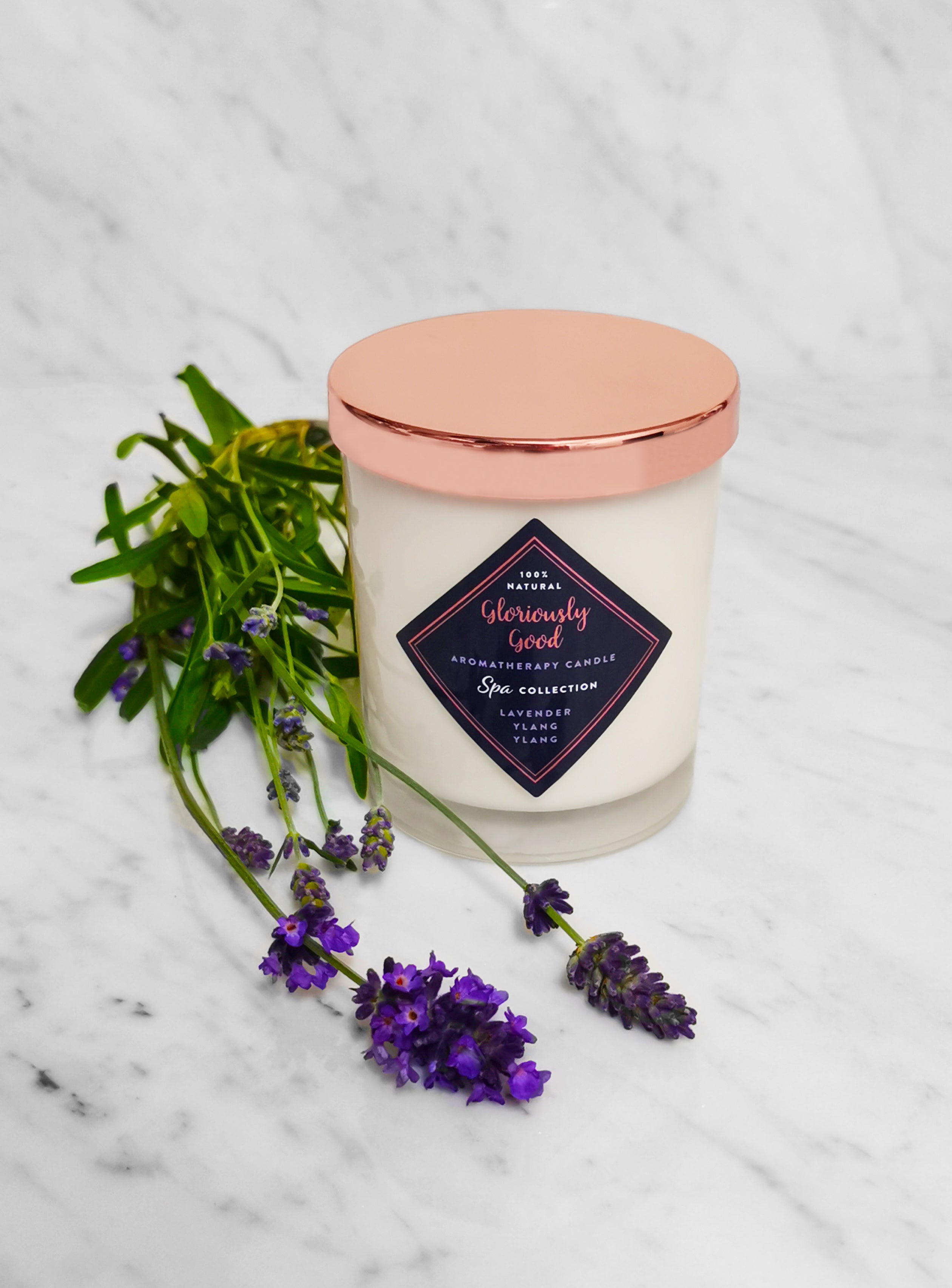 Lavender & Ylang Ylang Aromatherapy Naturally Scented Candle
